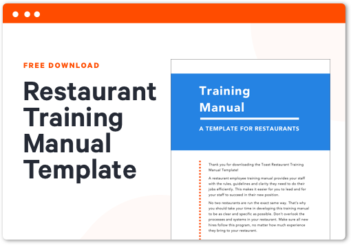 restaurant employee training manual